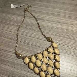 Lucky Brand Cream Bib Statement Necklace